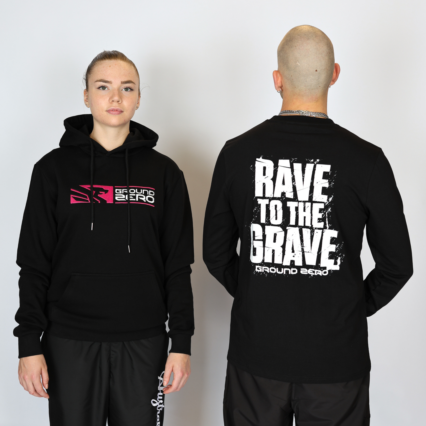 GROUND ZERO LANGSLEEVE RAVE ZWART