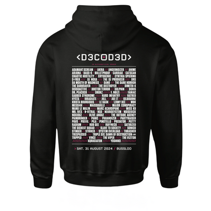 Ground Zero hoodie Decoded line up zwart